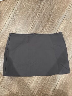 Forever 21 Mini Gray Satin-Lined Skirt with Back Zipper